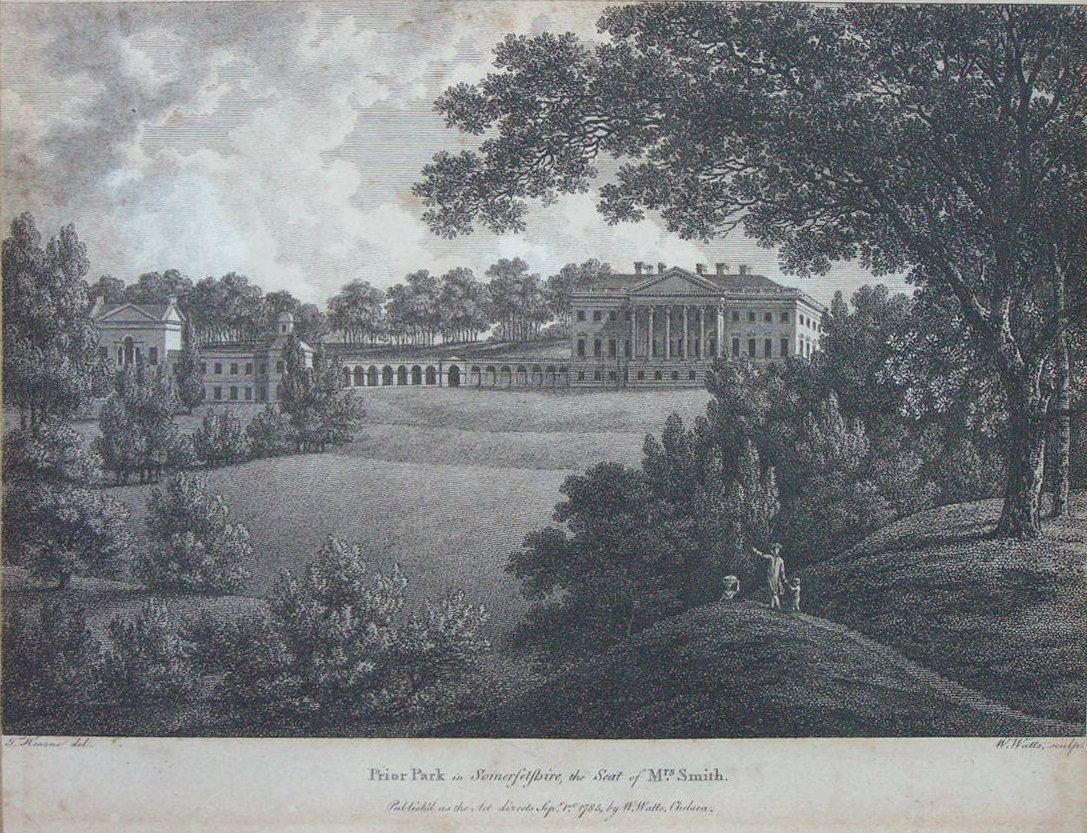 Print - Prior Park in Somersetshire, the Seat of Mrs. Smith. - Watts